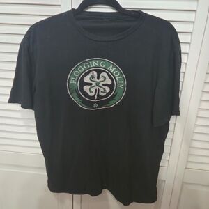 black green Flogging Molly band Snake & Shamrock unisex t-shirt M Irish Punk